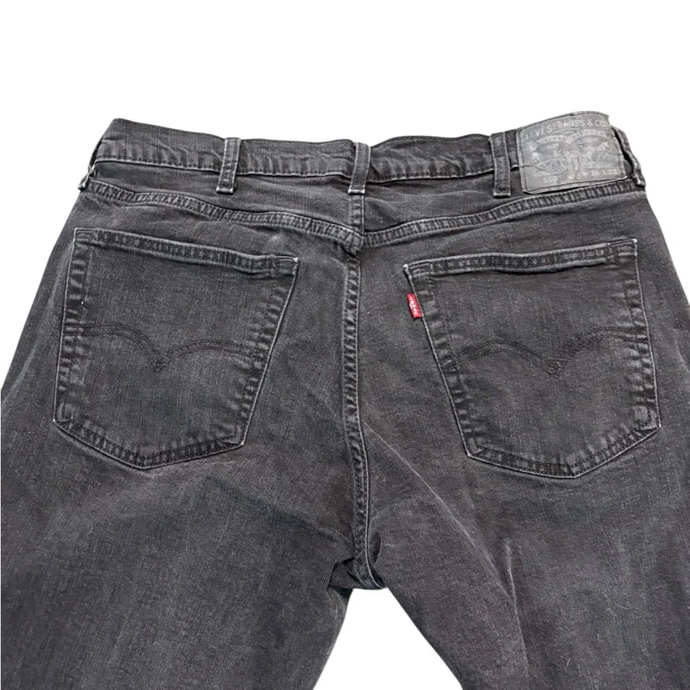 Levi's 559 Men's Relaxed Straight Fit Black Denim Jeans 38x32